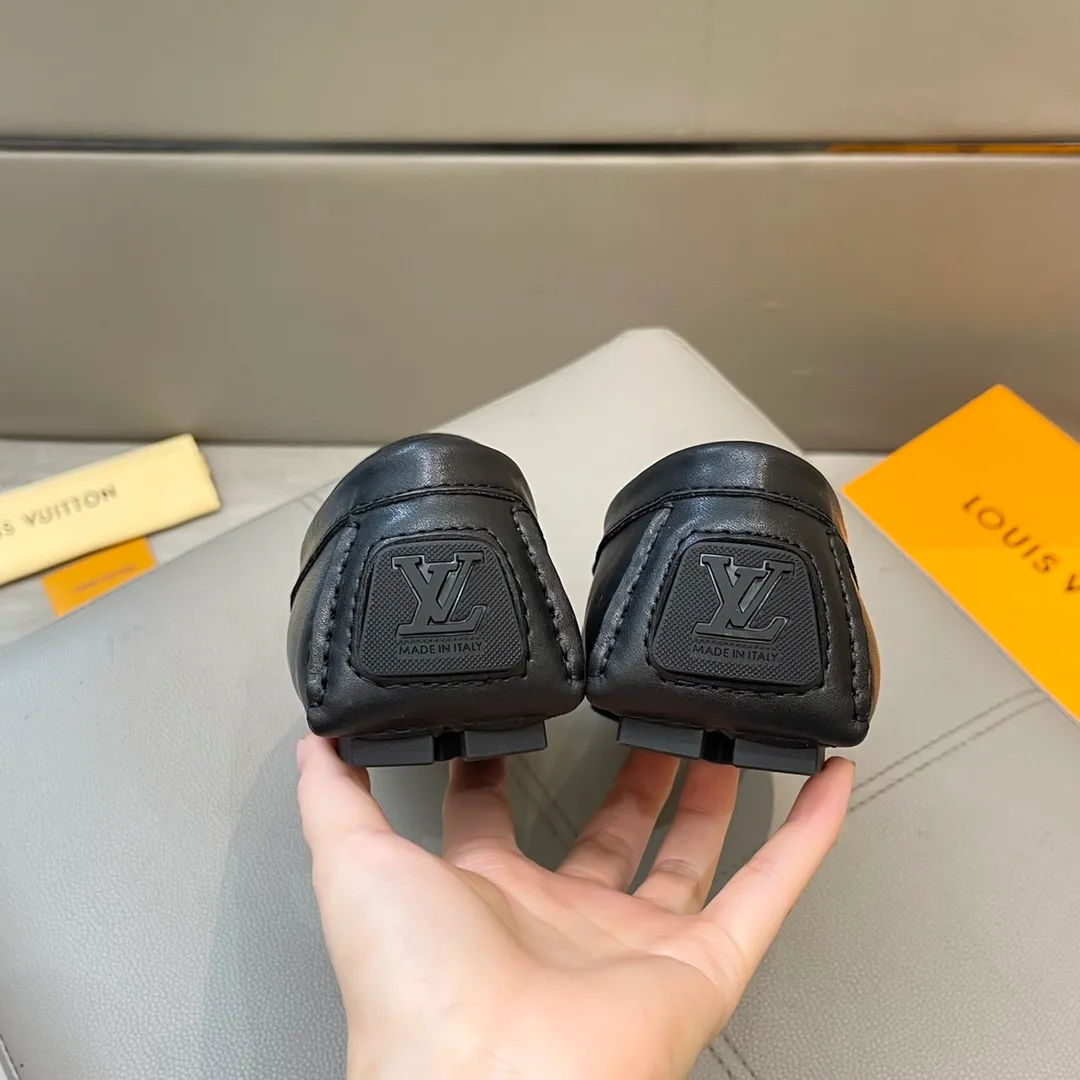 Factory price: 460💰LV men's beanie shoes 2025 official website synchronized <market top version> cowhide grain ➕ black cow lining original packaging. Size 38-45